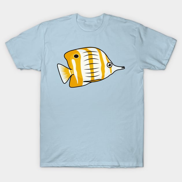 Cute butterfly fish cartoon illustration T-Shirt by Cartoons of fun